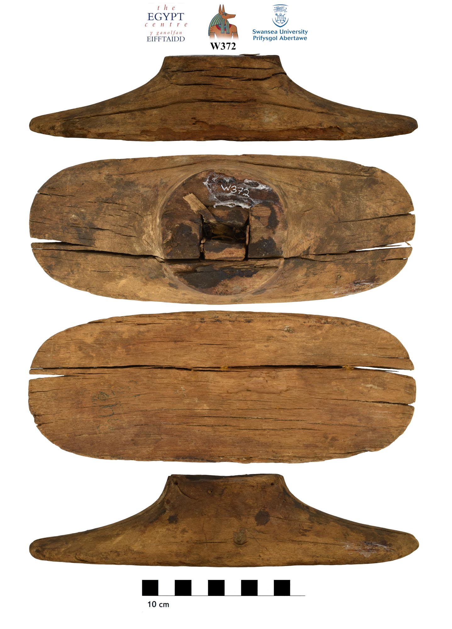 Image for: Top section of a wooden headrest